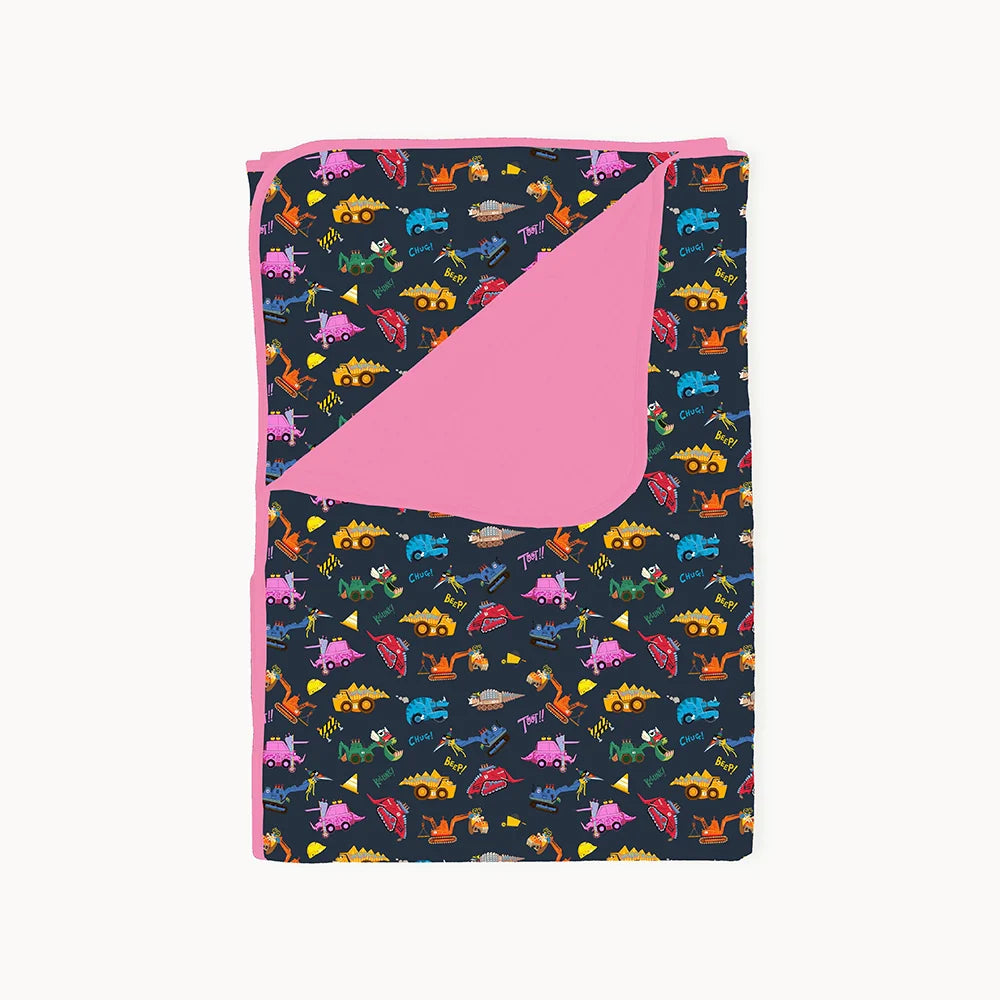 Dinosaur Digger Bamboo Blanket