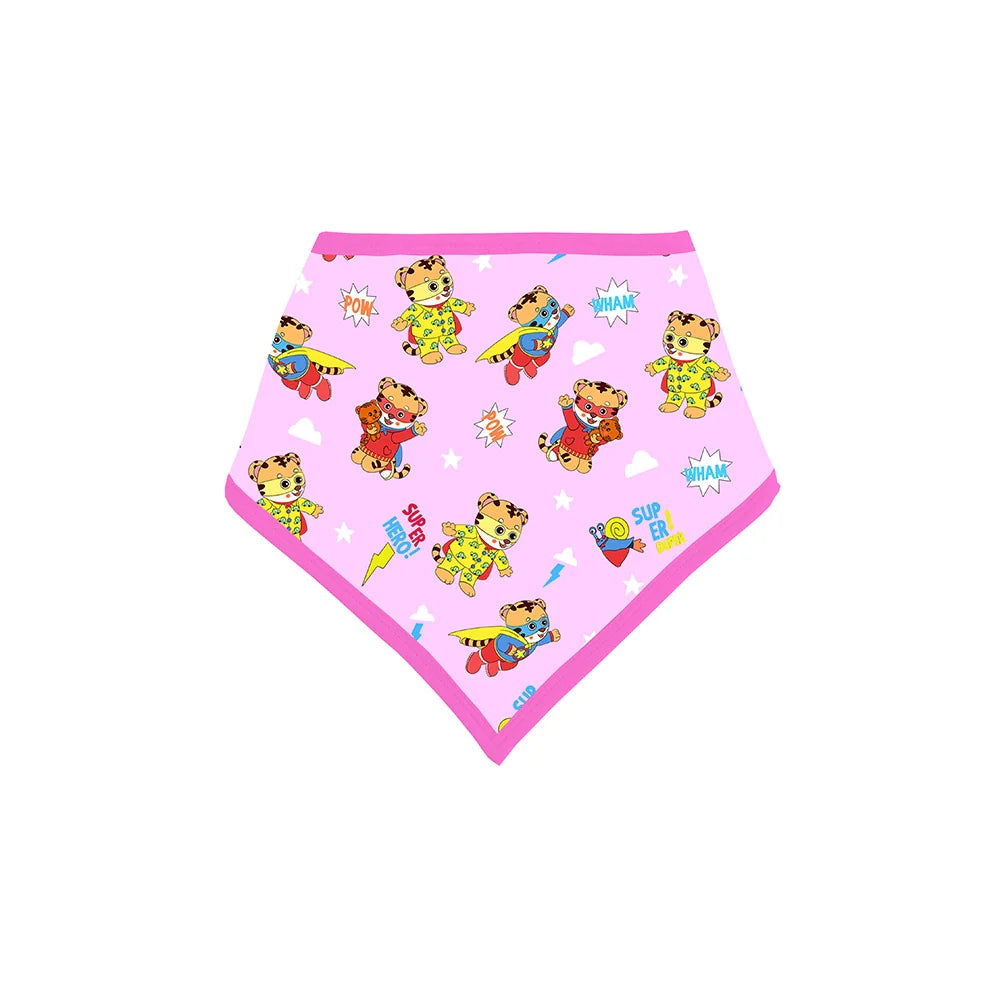 Tiger Neighbor Pink Bamboo Baby Bib