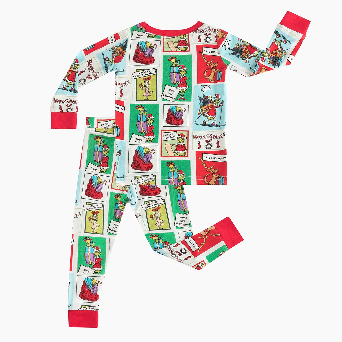 Christmas Green Guy Gift Kids Bamboo 2 Pieces Pajama Set