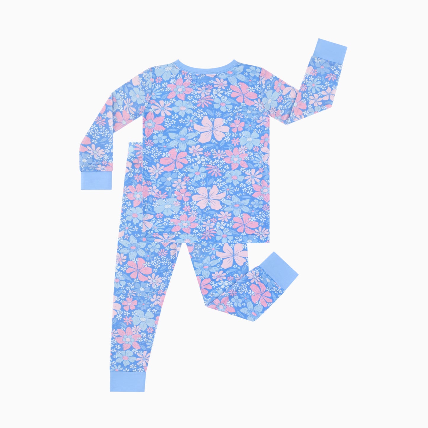 Spring Petal Party Kids Bamboo Two-Piece Pajama Set