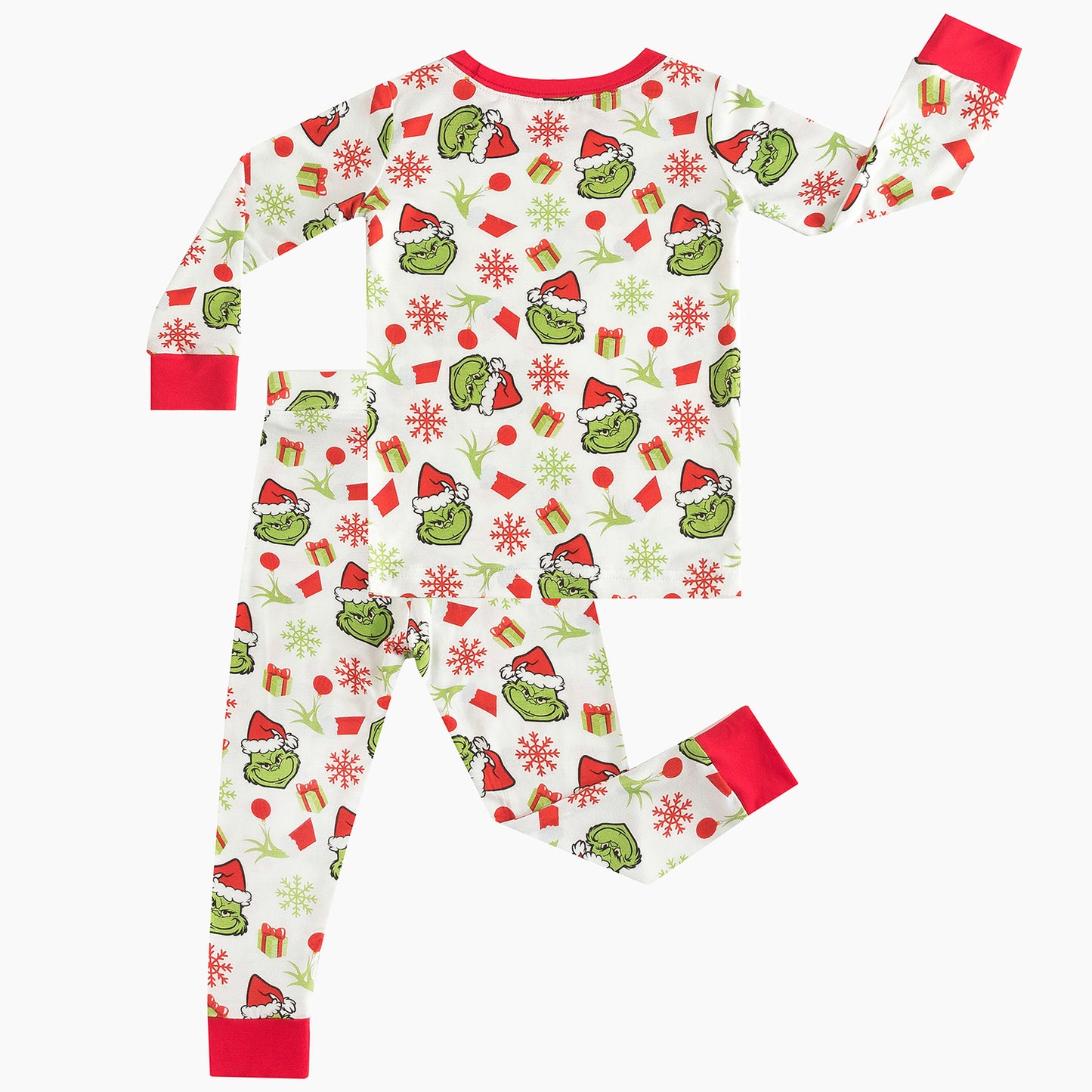 Christmas Green Guy Snowflake Two-Piece Bamboo Viscose Pajama Set