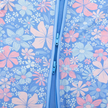 Spring Petal Party Bamboo Zipper Romper Pajamas