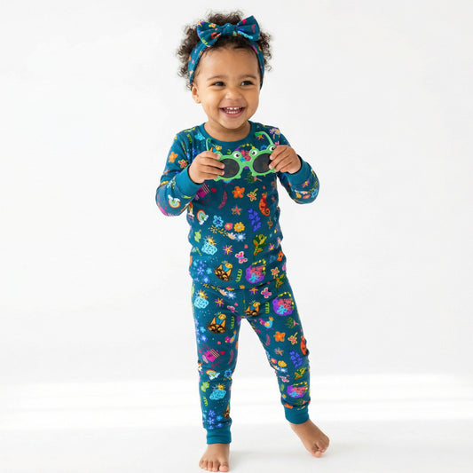 Spring Magic Garden Bamboo Two-Piece Pajama Set
