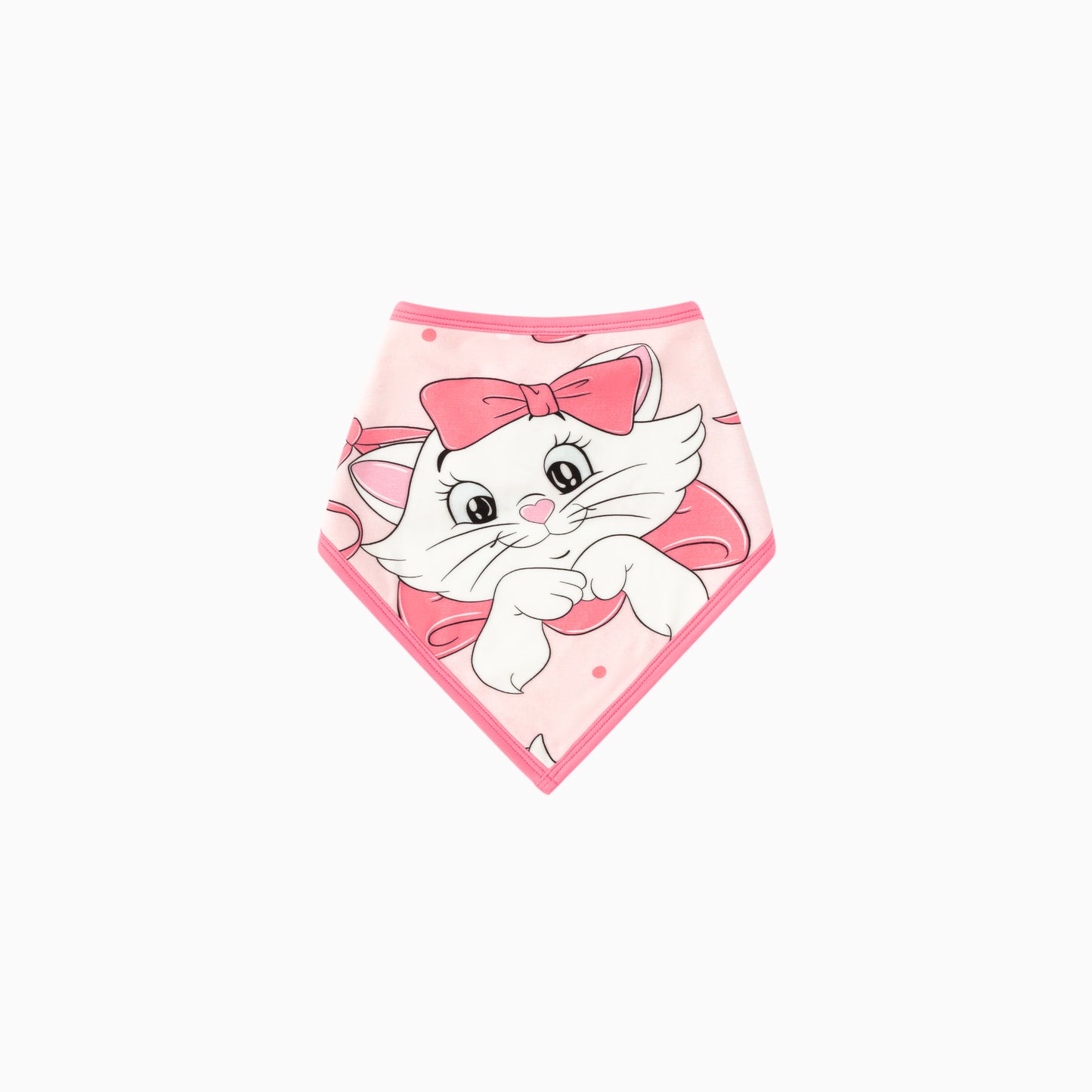 Pink Bow Cat Bamboo Baby Bib