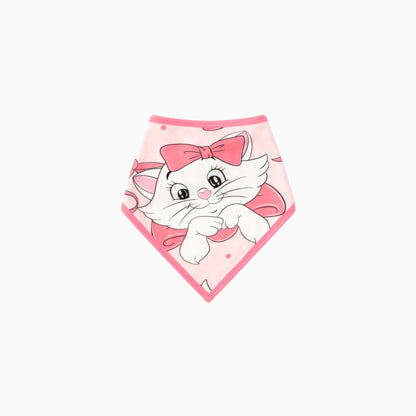 Pink Bow Cat Bamboo Baby Bib