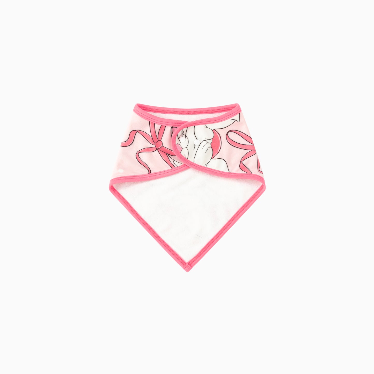 Pink Bow Cat Bamboo Baby Bib