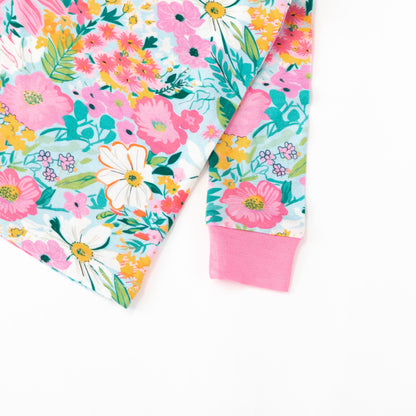 Spring Wildflower Dreams Kids Bamboo Two-Piece Pajama Set