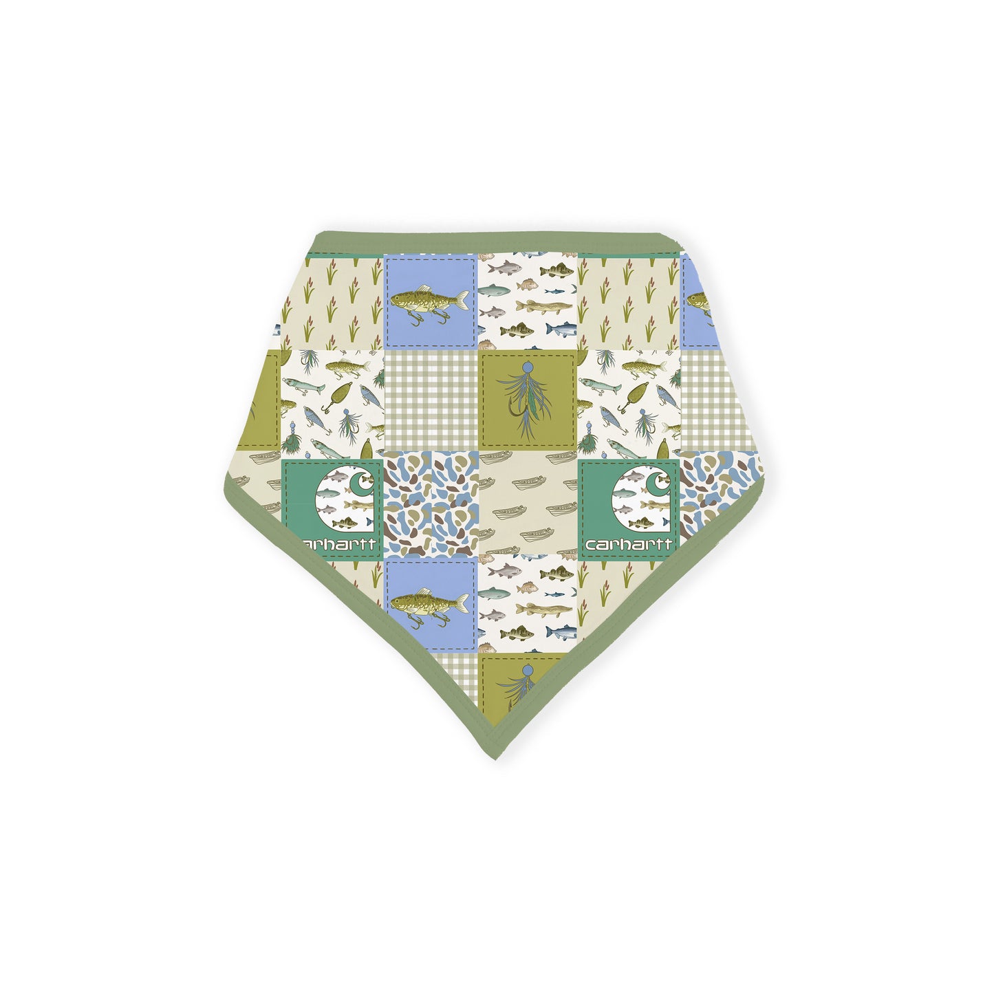 Outdoor Fishing Western Patchwork Bamboo Baby Bib