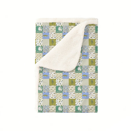Outdoor Fishing Western Patchwork Bamboo Blanket
