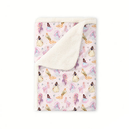 Fairytale Princess Magic Pink Bamboo Blanket
