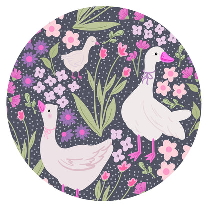Wildflower Meadow Geese Bamboo Blanket