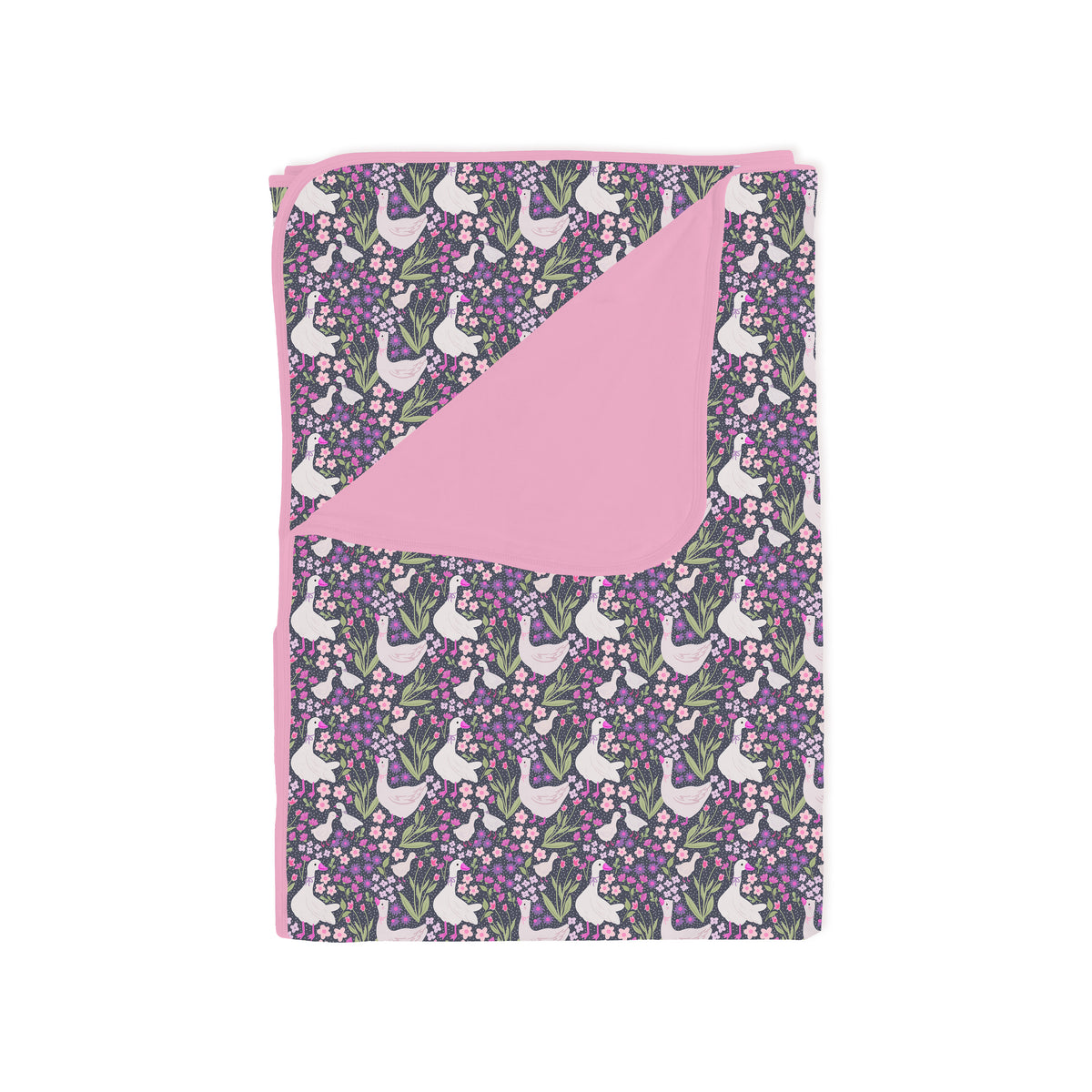 Wildflower Meadow Geese Bamboo Blanket
