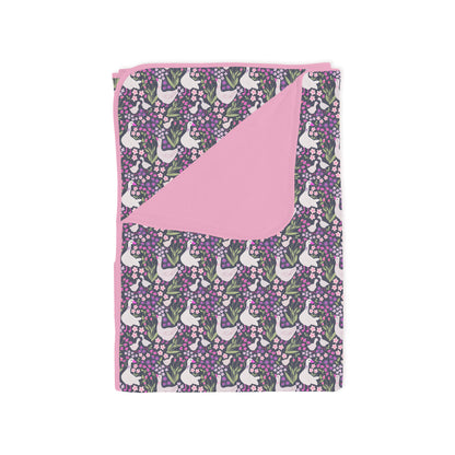 Wildflower Meadow Geese Bamboo Blanket