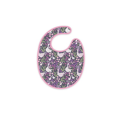 Wildflower Meadow Geese Bamboo Baby Bib