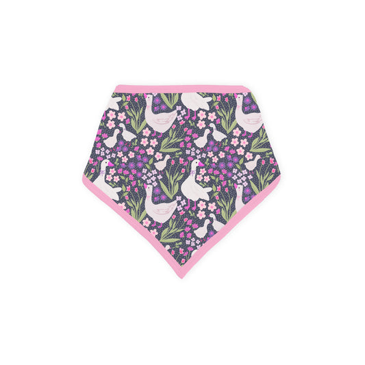 Wildflower Meadow Geese Bamboo Baby Bib