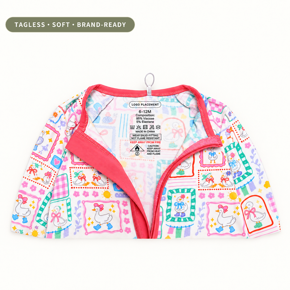 Ensemble de pyjamas à manches courtes de motif vert papaya