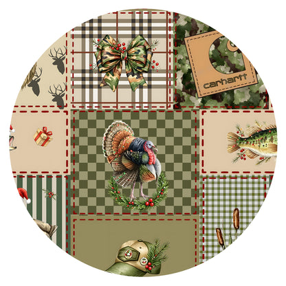 Christmas Cabin Patchwork Kids Bamboo Two-Piece Pajama Set