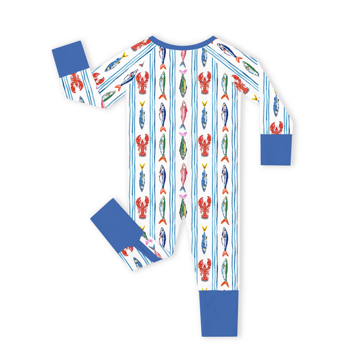 Coastal Catc Baby Bamboo Zipper Pajama Romper