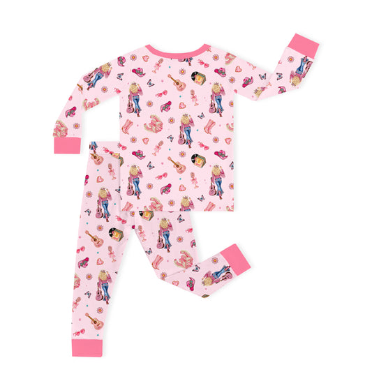 Pink Cowgirl Dreams Kids Two-Piece Pajama Set