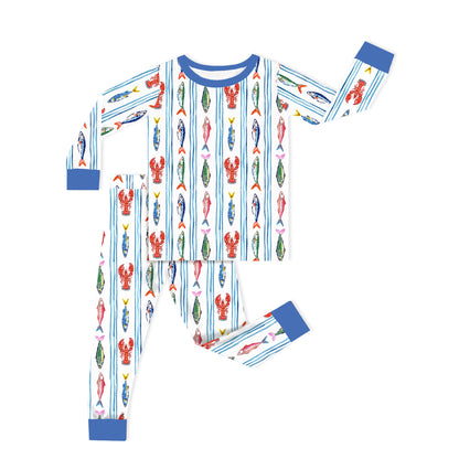 Coastal Catc Kids Bamboo Two-Piece Pajama Set
