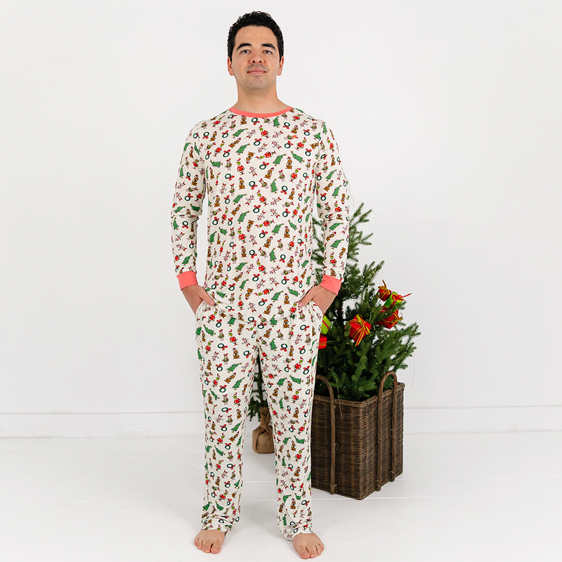Christmas Green Face Pals and Tree Bamboo Family Matching Pajamas