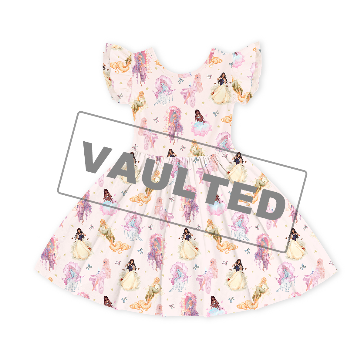 Fairytale Princess Magic Pink Kids Bamboo Short Sleeves Dress