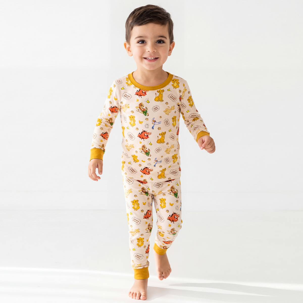 King Lion Friends Kids Bamboo Two-Piece Pajama Set