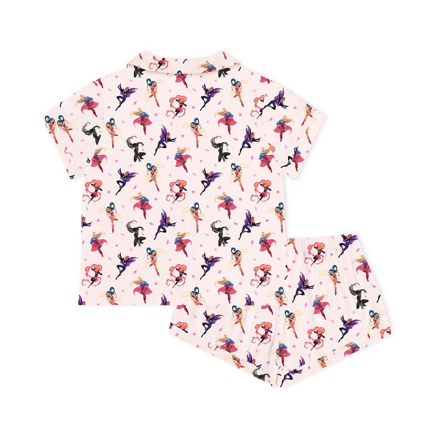 Superhero Girls Power Dreams Women's Bamboo Short Sleeve Pajama Set