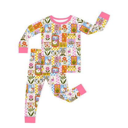 Vintage Goose Garden Kids Bamboo Two-Piece Pajama Set