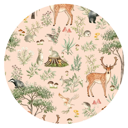 Woodland Forest Deer Meadow Dreams Cream Bamboo Zipper Romper Pajamas