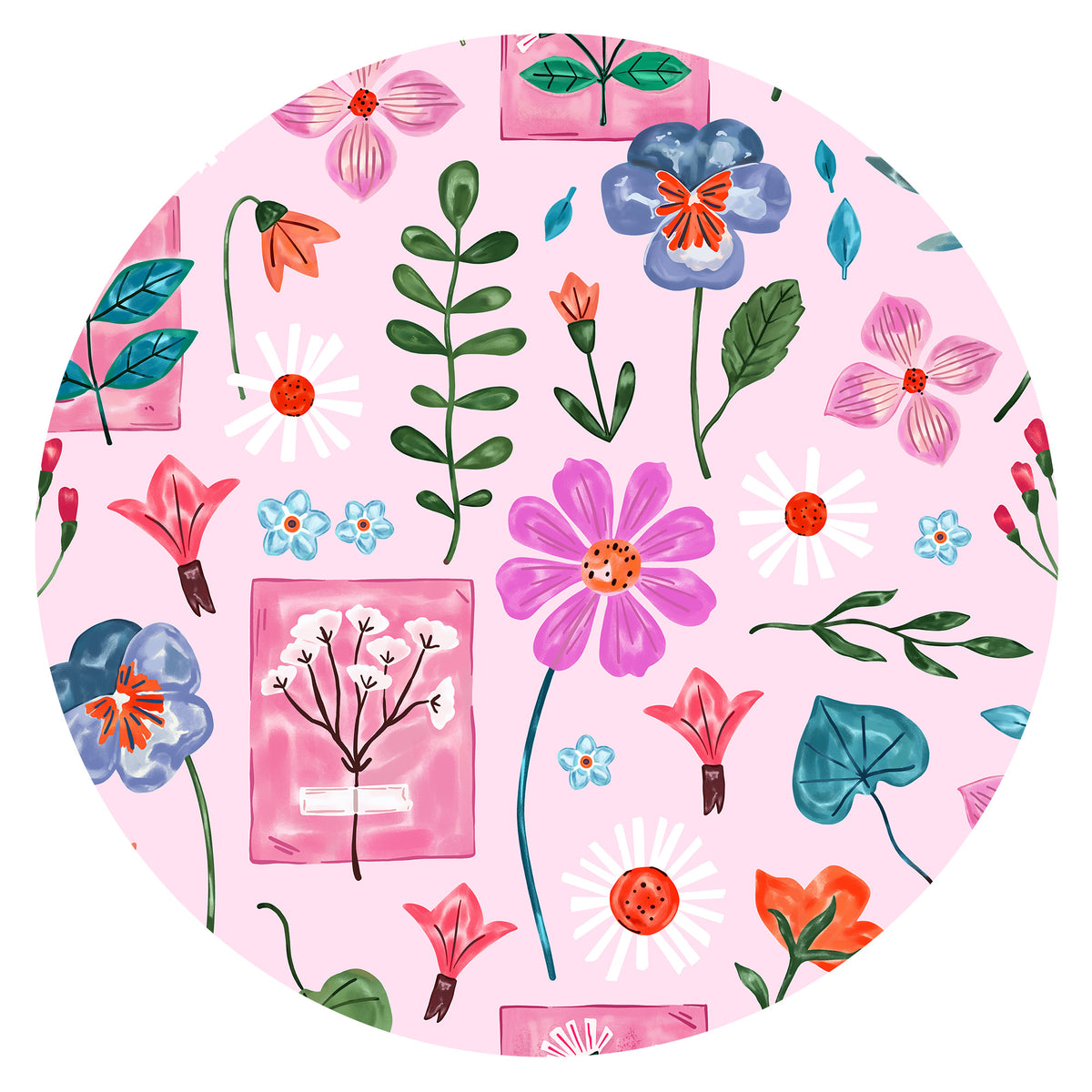 Watercolor Floral Gallery Kids Bamboo Two-Piece Pajama Set