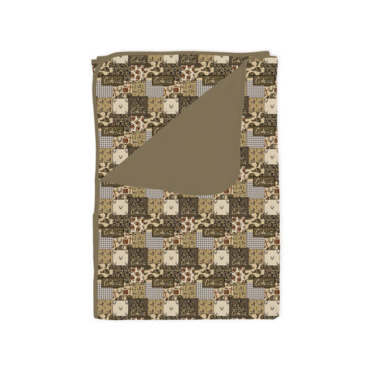 Camo and Football Western Hunting Patchwork Bamboo Blanket