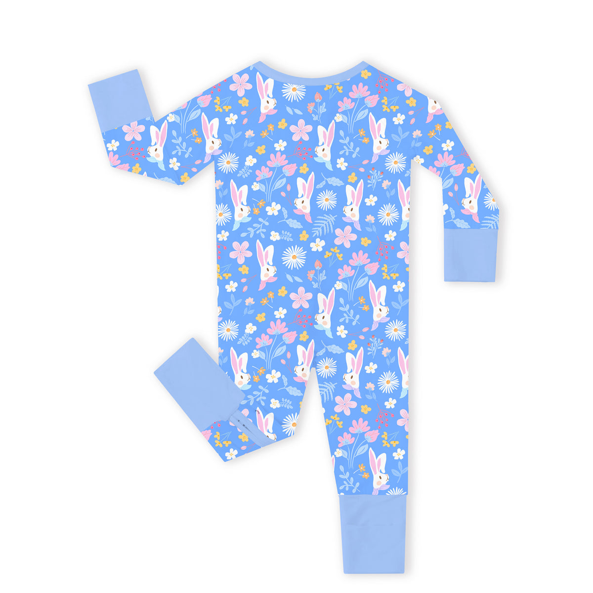 Garden Bunny Blossom Bamboo Zipper Pajama Romper