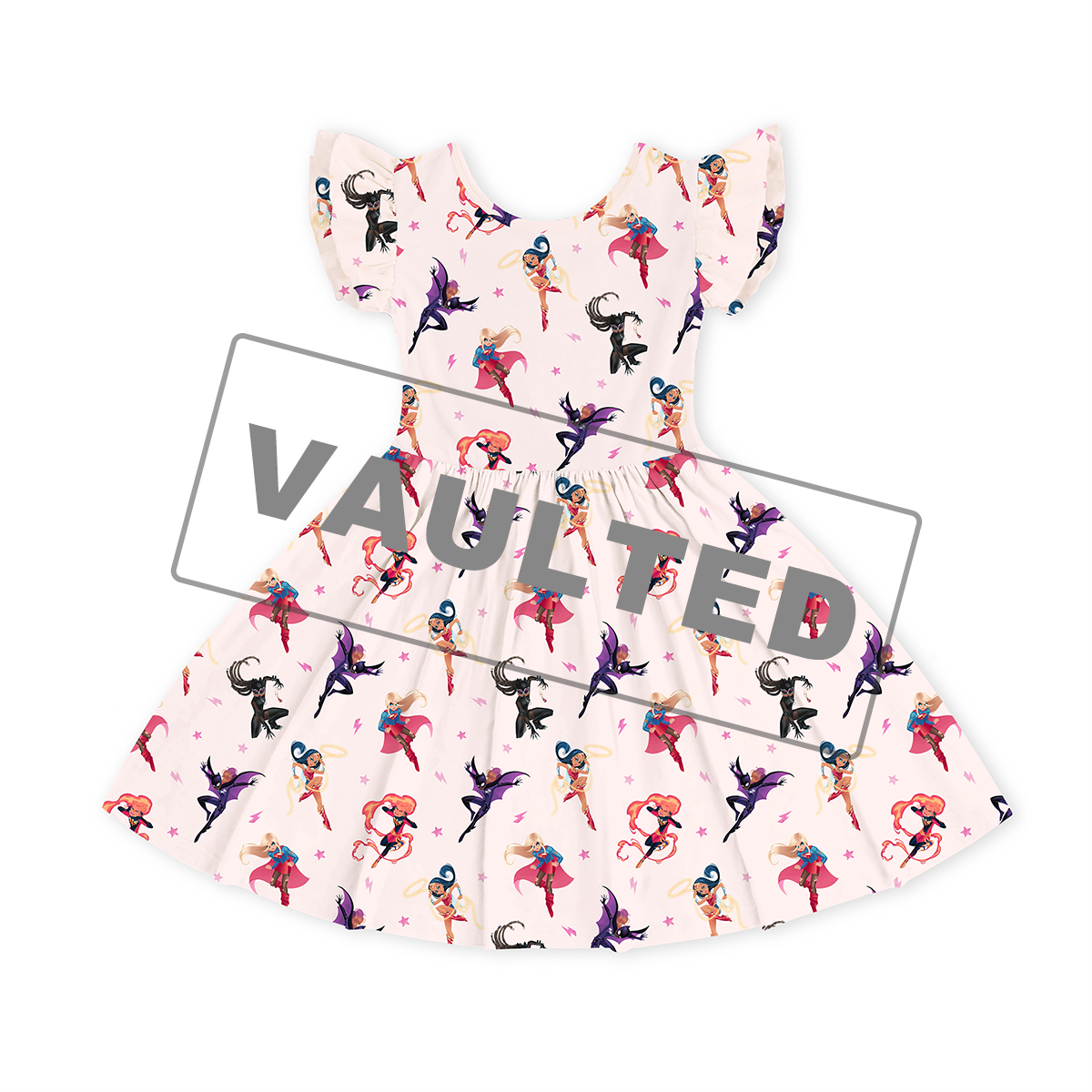Superhero Girls Power Dreamsk Kids Bamboo Short Sleeves Dress