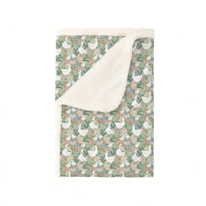 Daisy Goose Garden Meadow Floral Bamboo Blanket