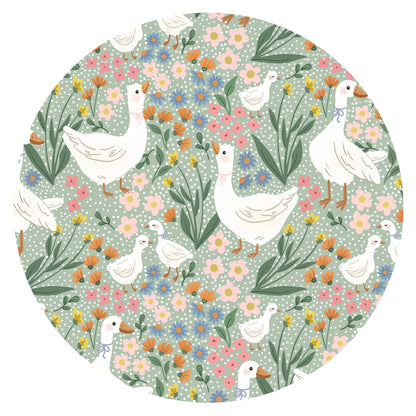 Daisy Goose Garden Meadow Floral Bamboo Blanket