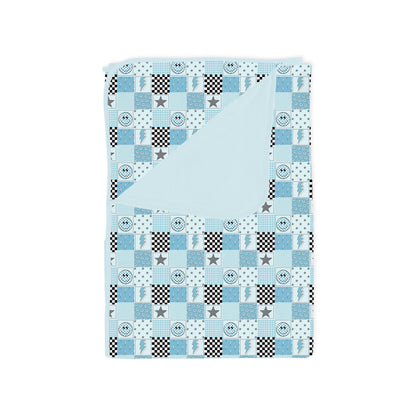 Electric Smiley Check Bamboo Blanket