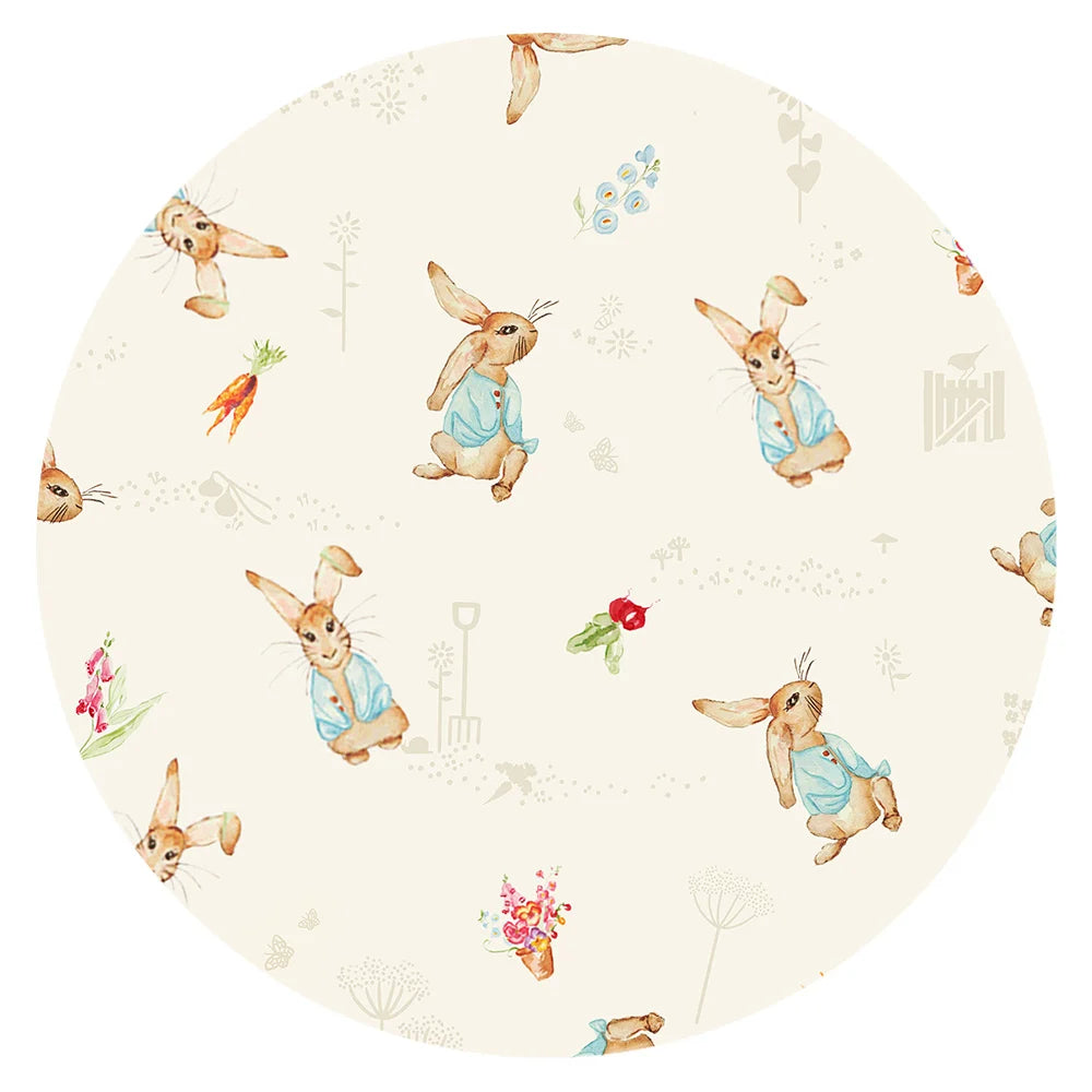 Easter Bunny and Spring  Garden Bamboo Zipper Romper Pajamas