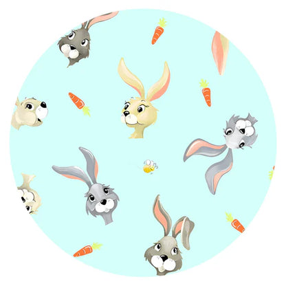 Easter Hoppy Bunny Carrot Parade Green Baby Bamboo Zipper Pajama Romper