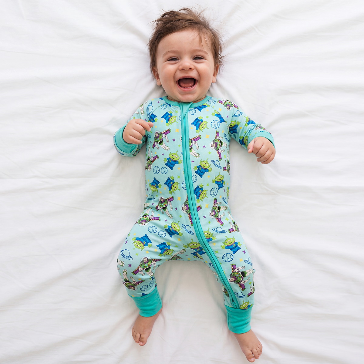 Toy Club Planet Bamboo Zipper Romper Pajamas