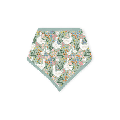 Daisy Goose Garden Meadow Floral Bamboo Baby Bib