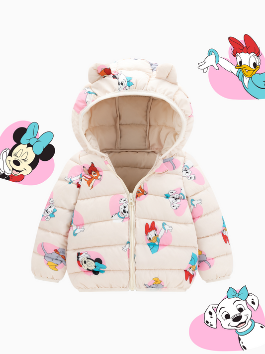 Off White Heart and Mouse Baby Bear Jacket Coat