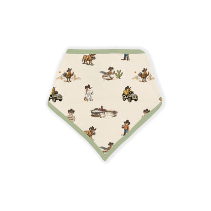 Yeehaw Critters Sage Bamboo Baby Bib