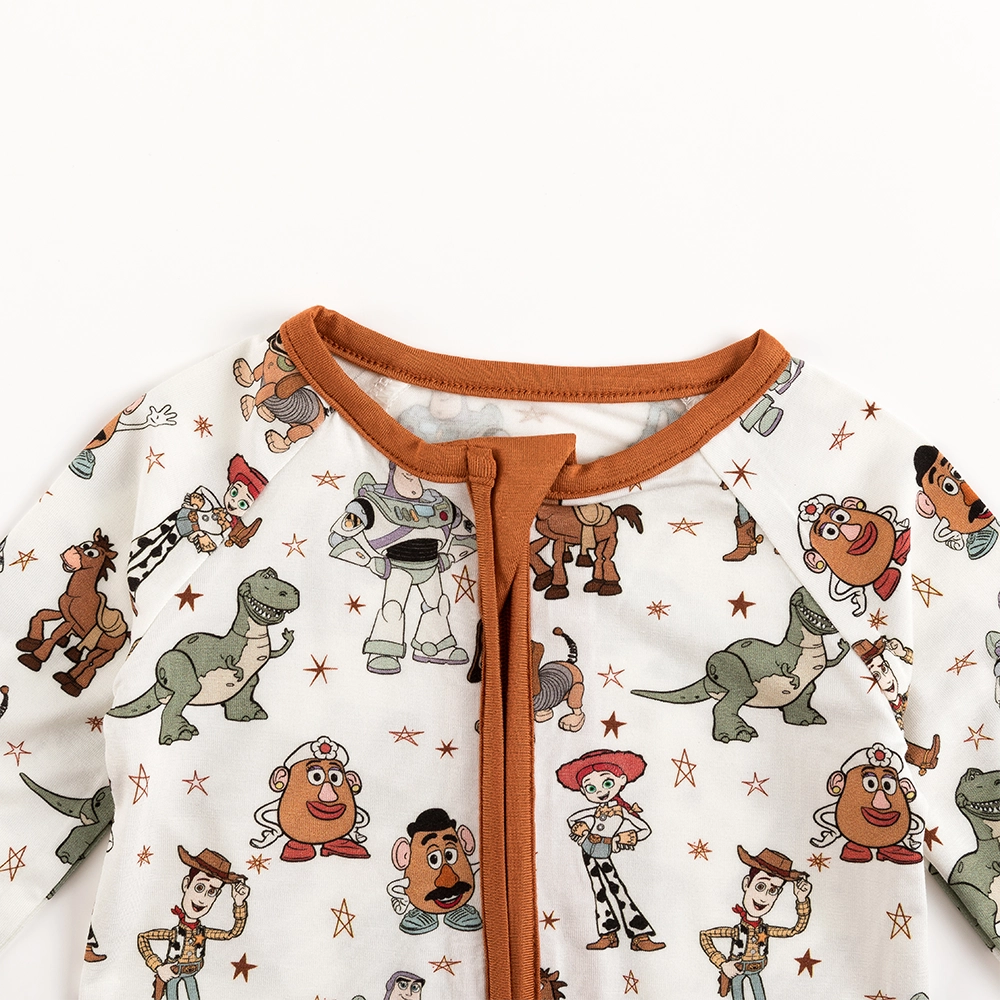 Toy Club Baby Bamboo Zipper Romper Pajamas