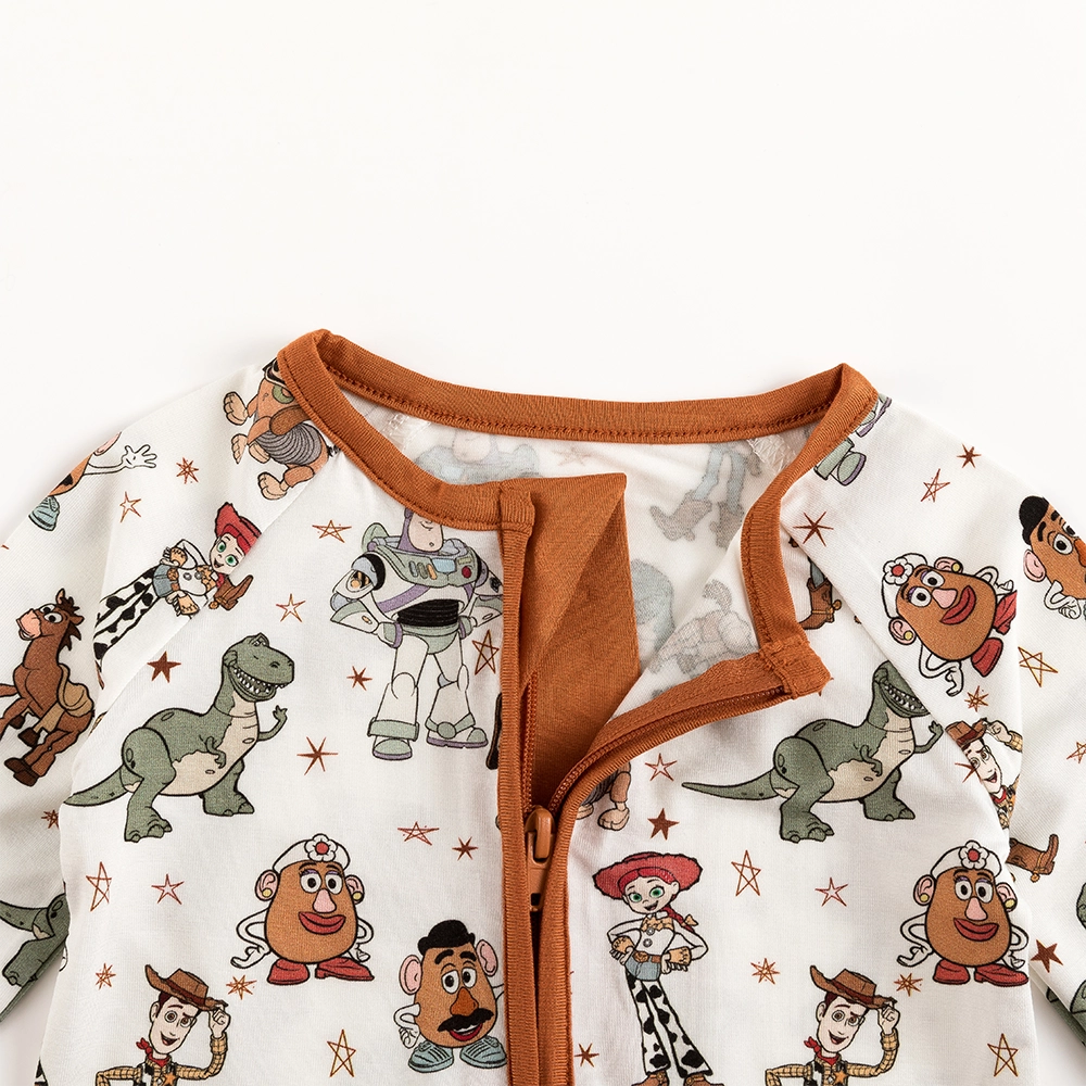 Toy Club Baby Bamboo Zipper Romper Pajamas