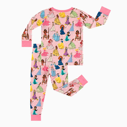 Princess Pink Pentacle Bamboo Long Sleeve Pajama Set