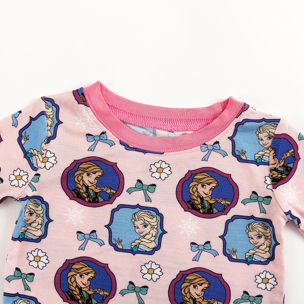 Flower Bow Princess Sisters Bamboo Long Sleeve Pajama Set