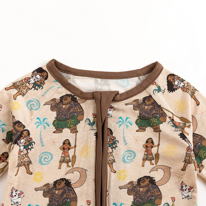 Ocean Aadventure Baby Bamboo Zipper Romper Pajamas