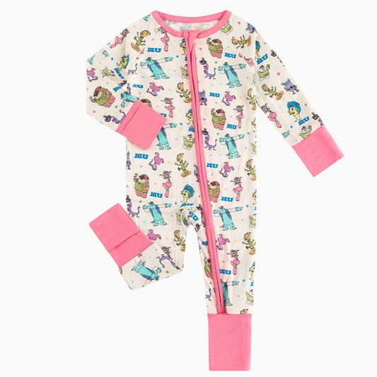 Monster Pentagram Baby Bamboo Zipper Romper Pajamas