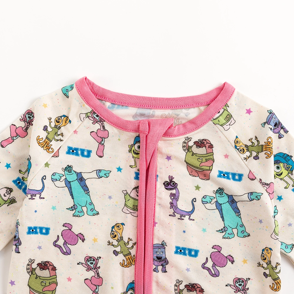 Monster Pentagram Baby Bamboo Zipper Romper Pajamas